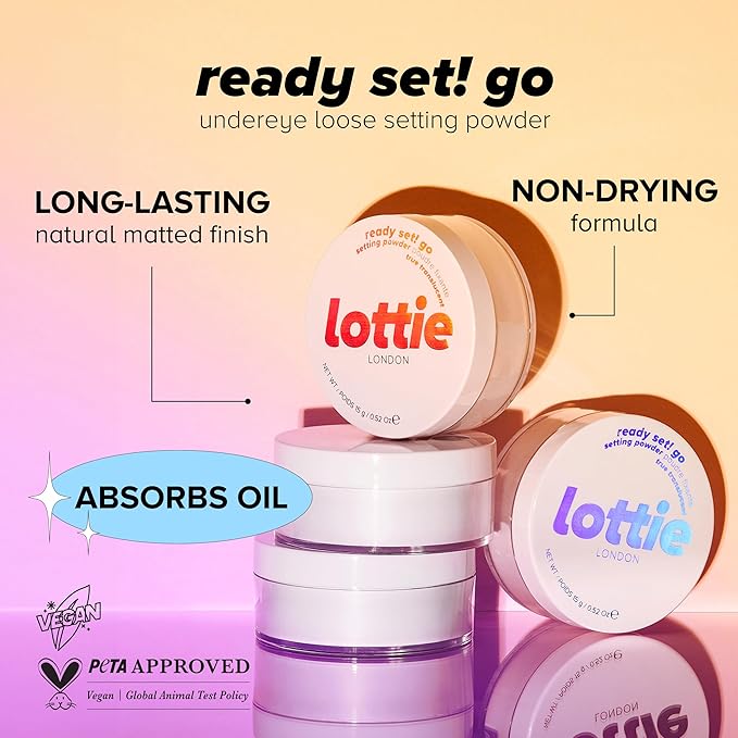 Ready Set! Go in True Translucent, Lightweight Pressed Setting Powder, Infused with Hyaluronic Acid, Long-wear & Soft-Focus Matte Finish-BrightBean Baby