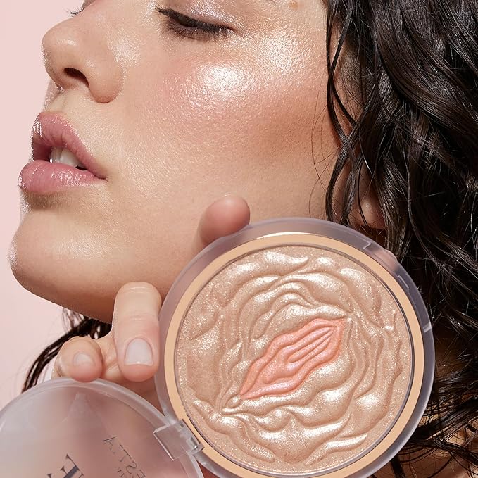 Highlighter Makeup Powder Divine V - Highlighter Powder for Radiant Glow - Face Highlighter for All Skin Tones - Easy-to-Apply Powder Highlighter, 0.53 Oz-BrightBean Baby
