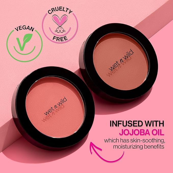 wet n wild Color Icon Blush, Effortless Glow & Seamless Blend infused with Luxuriously Smooth Jojoba Oil, Sheer Finish with a Matte Natural Glow, Cruelty-Free & Vegan - Nudist Society(Packaged)-BrightBean Baby