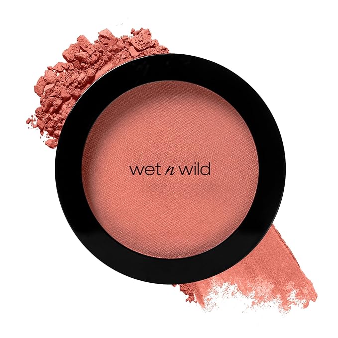 wet n wild Color Icon Blush, Effortless Glow & Seamless Blend infused with Luxuriously Smooth Jojoba Oil, Sheer Finish with a Matte Natural Glow, Cruelty-Free & Vegan - Bed of Roses-BrightBean Baby