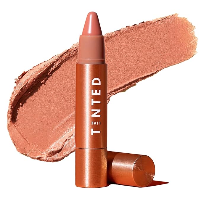 Live Tinted Huestick: All-over Color Corrector Multistick for Brighter, Balanced Skin, Works on Lips, Cheeks, And Eyes, Vitamins C+E Soothes, Heals & Nourishes Damaged Skin - Perk 3g / 0.1oz-BrightBean Baby