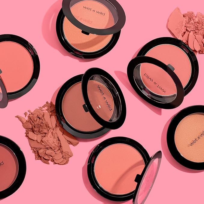 wet n wild Color Icon Blush, Effortless Glow & Seamless Blend infused with Luxuriously Smooth Jojoba Oil, Sheer Finish with a Matte Natural Glow, Cruelty-Free & Vegan - Bed of Roses-BrightBean Baby