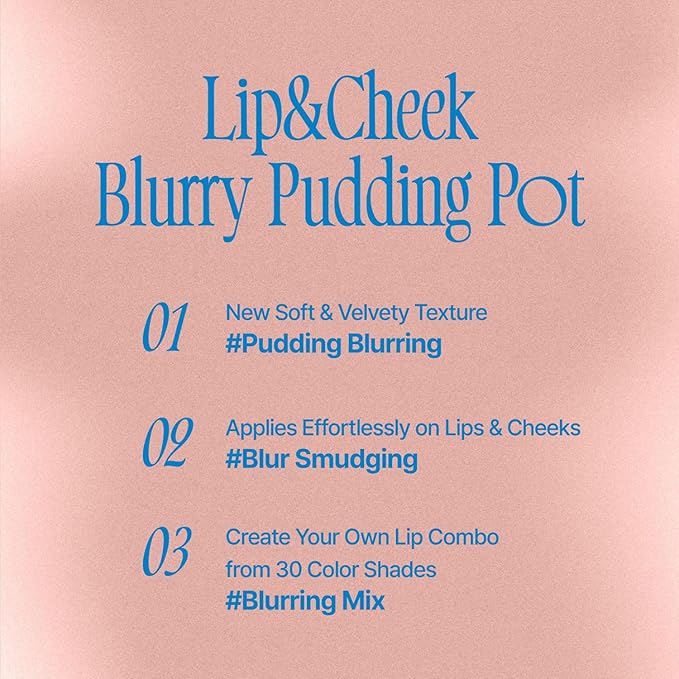 Lip&Cheek Blurry Pudding Pot | Just me Moment - Without | Makeup Blush, Buildable Lightweight, Multi-Use Soft Matte Finish | 5g-BrightBean Baby