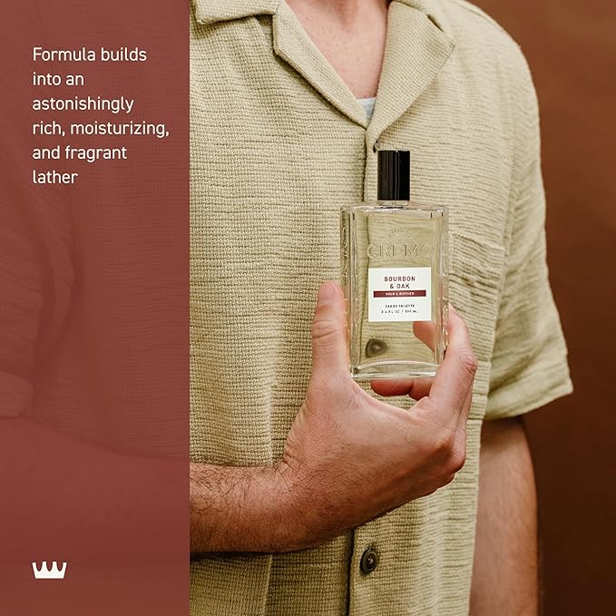 Cremo Cologne for Men - Bourbon & Oak Mens Cologne Spray - A Sophisticated Blend of Distiller’s Spice, Fine Bourbon and White Oak, Fragrances For Men, 3.4 Fl Oz-BrightBean Baby