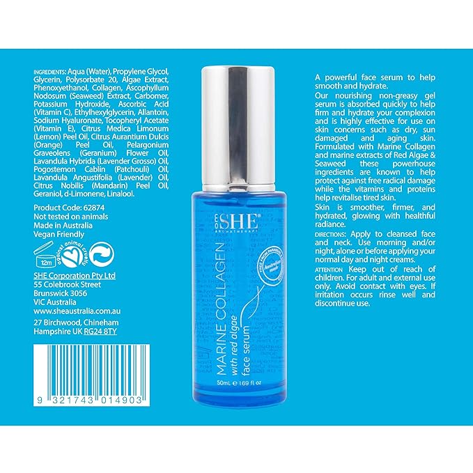 Om SHE Aromatherapy Marine Collagen with Red Algae Face Serum-BrightBean Baby