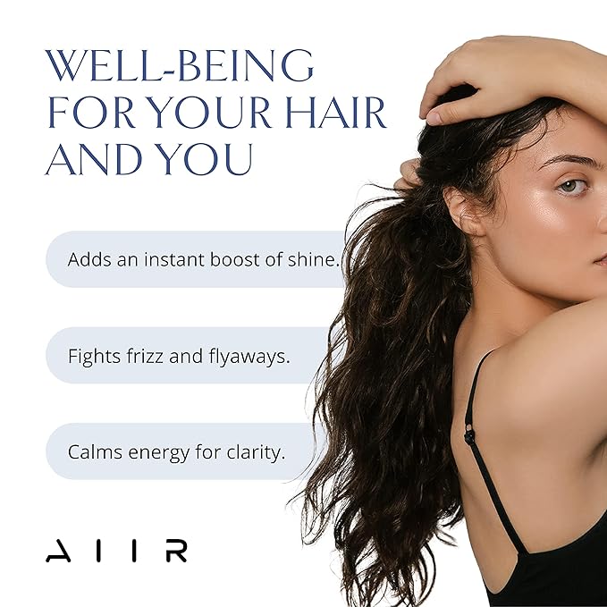 AIIR Shine Spray -Smoothing Spray for Glossy Sleek Hair, Humidity and Frizz Shield Spray, Gloss Spray, Lightweight Spray Coats and Protects Hair, Enhance Shine & Color with Reflect, 6 oz-BrightBean Baby