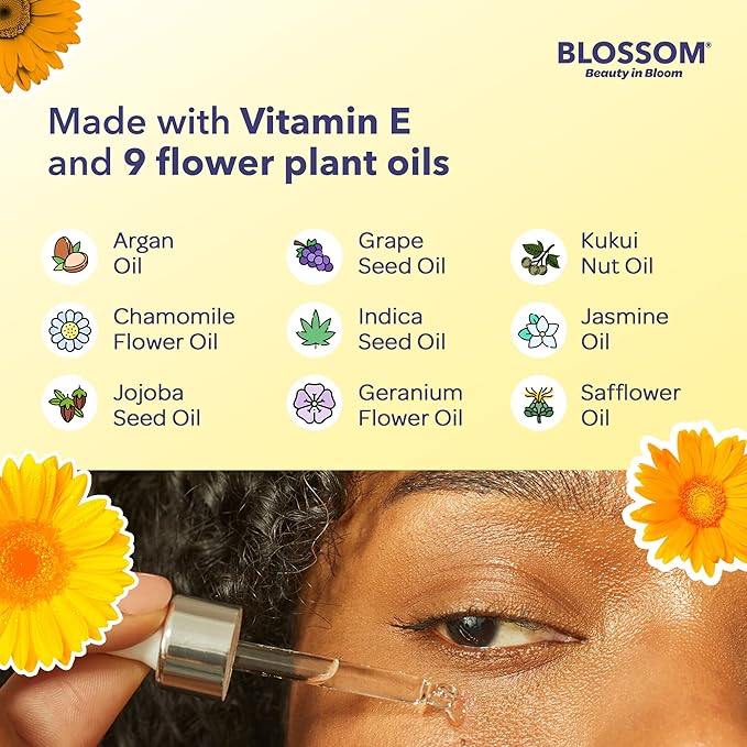 Blossom All Natural Organic Cruelty Free Moisturizing Eye Serum with Essential Oils, Infused with Real Flowers, Made in USA, 0.5 fl. oz., Summer Breeze-BrightBean Baby