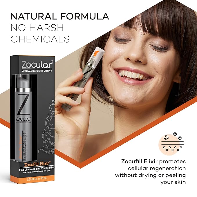 Zocufill Elixir Eye Gel and Face Serum - Eye Bags Treatment for Women and Men - Reduce the Appearance of Dark Circles, Puffy Eyes, Fine Lines and Wrinkles-BrightBean Baby
