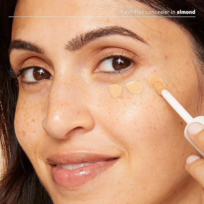 Honest Beauty Fresh Flex Concealer with Niacinamide + Vitamin E + Hyaluronic Acid | Vegan + Cruelty free | Almond, 0.17 fl oz-BrightBean Baby