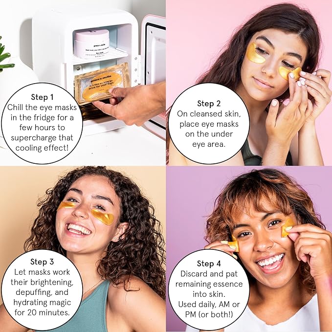 grace & stella Award Winning Under Eye Mask - Reduce Dark Circles, Puffy Eyes, Undereye Bags, Wrinkles - Gel Under Eye Patches - Gifts for Mom - Vegan Cruelty-Free Self Care (Pink, 6 Pairs)-BrightBean Baby