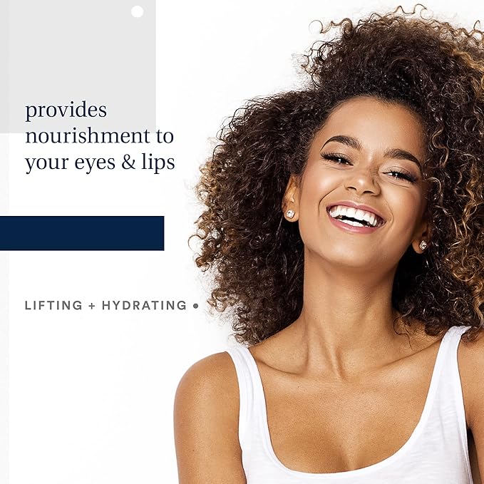 Eye+Lip Nourishing Cream with Caffeine, Vitamin K, Vitamin C, and Peptides. De-Puffs and Reduces Dark Circles. Fragrance-Free, Cruelty-Free. (0.5 ounce) (0.5 oz)-BrightBean Baby