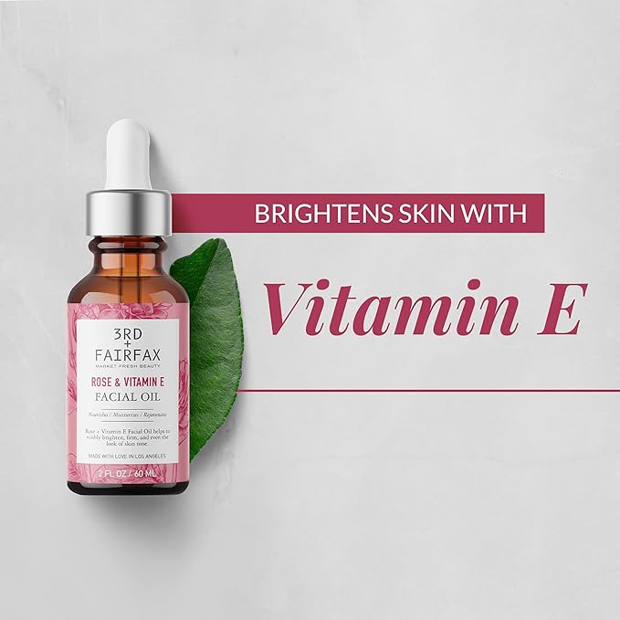 Rose & Vitamin E Facial Oil - 2oz-BrightBean Baby