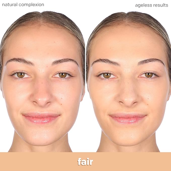 Almay Anti-Aging Foundation, Smart Shade Face Makeup with Hyaluronic Acid, Niacinamide, Vitamin C & E, Hypoallergenic-Fragrance Free, 050 Fair, 1 Fl Oz (Pack of 1)-BrightBean Baby