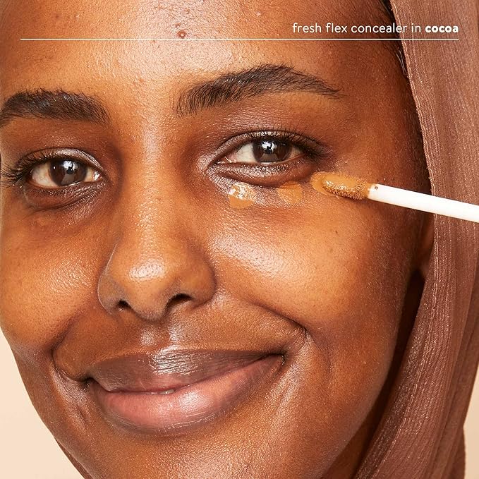 Honest Beauty Fresh Flex Concealer with Niacinamide + Vitamin E + Hyaluronic Acid | Vegan + Cruelty free | Cocoa, 0.17 fl oz-BrightBean Baby