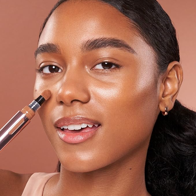 Mally Beauty - The Plush Pen Brightening Concealer Stick - Medium - Hydrating Turmeric, Vitamin E, and Hyaluronic Acid Infused Formula - Medium Buildable Coverage with a Natural, Smooth Finish-BrightBean Baby