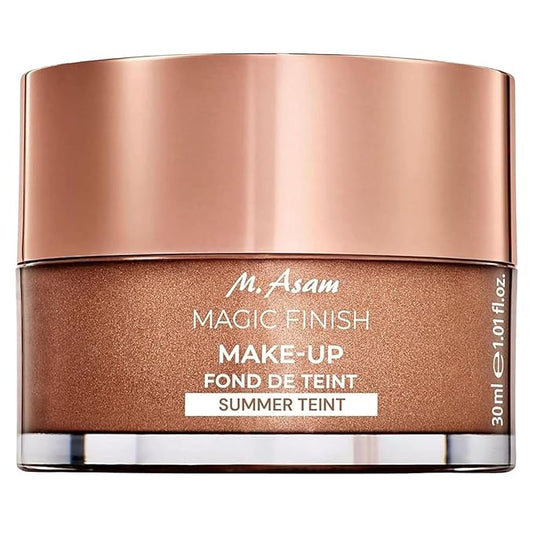 M. Asam Magic Finish Summer Teint Make-Up Mousse (1.01 Fl Oz) – 4in1 Primer, Foundation, Concealer & Powder With Buildable Coverage, Hides Redness And Dark Spots, Vegan, For Medium To Deep Skin Tones-BrightBean Baby