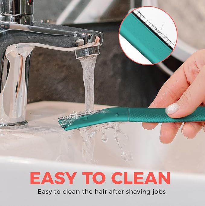 ZOMCHI Eyebrow Razor, Face Razors for Women&Men, Eyebrow Trimmer Shaper with Precision Cover, Facial Shaver with 6 Blades (Green)-BrightBean Baby