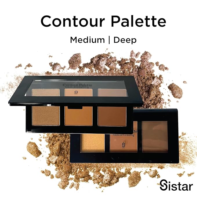 Sistar Shimmer Contour Palettes Define Natural Depth Lighten Darken Shading Bronzing And Highlighting-BrightBean Baby