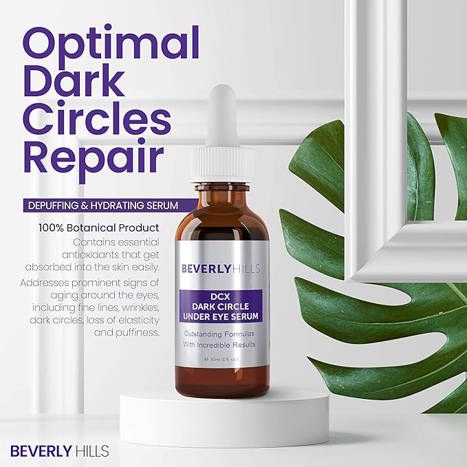 Beverly Hills DCX Under Eye Serum for Wrinkles, Puffy Eyes and Dark Cirlces Treatment for All Skin Types | Anti Wrinkle Serum with Seaweed, Hyaluronic Acids & Peptides for Hydrated & Soft Skin, 30 mL-BrightBean Baby