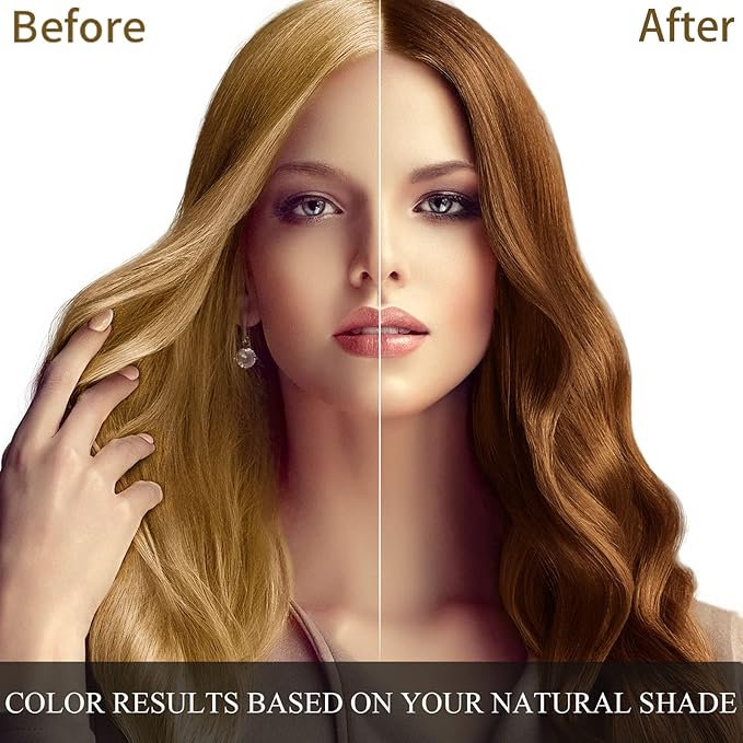 Dark Brown Hair Dye Shampoo 3 in 1 for Gray Coverage for Women Instant Natural Hair Color Shampoo Semi Permanent 500ML - Champu Para Canas Mujer-BrightBean Baby