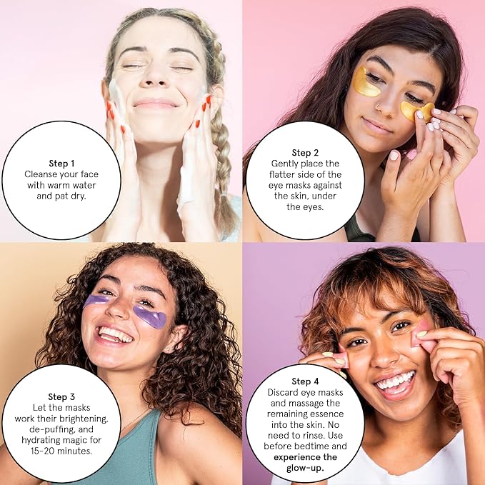 grace & stella Retinol Under Eye Patches for Puffy Eyes and Dark Circles - Restoring Gel Under Eye Masks with Hyaluronic Acid - Vegan Cruelty-Free Skincare, Birthday Gifts for Women (Purple, 24 Pairs)-BrightBean Baby