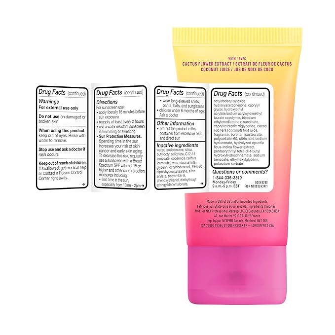NYX PROFESSIONAL MAKEUP Blurscreen SPF 30 Primer, 3-in-1 Blurring Makeup Primer with Sunscreen, Vegan Formula with No White Cast or Greasy Feeling-BrightBean Baby