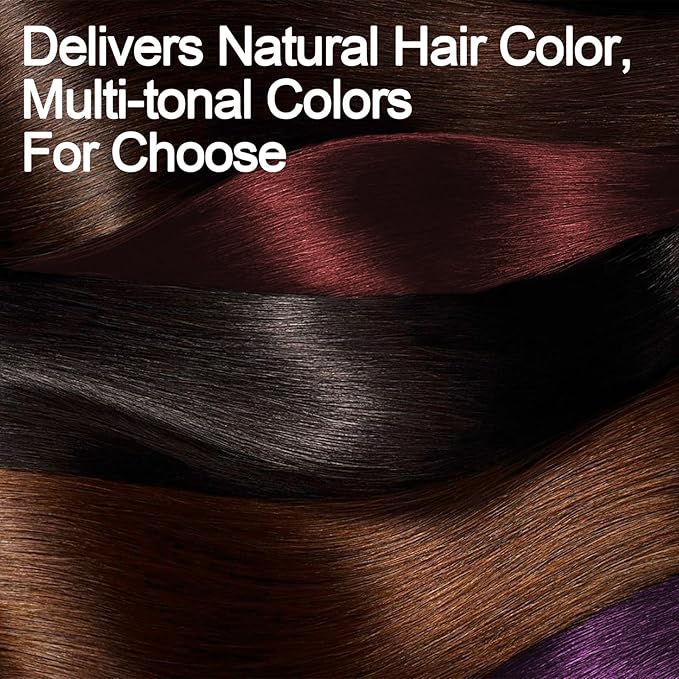 Hair Dye Shampoo, Gray Hair Coverage Dye Shampoo, Hair Color Shampoo for All Hair Types, Champu Para Canas, Suitable for Home and Salon (Light Brown)-BrightBean Baby