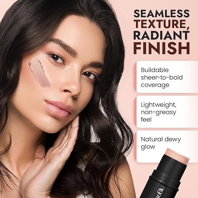 Organic Blush Tube, Moscato - 100% Natural Vegan Cream Blush Sticks, Multi-Use Bronzer, & Highlighter for Lips, Cheeks & Eyes, Buildable Shimmer, Gluten-Free, Paraben-Free, Made in USA-BrightBean Baby