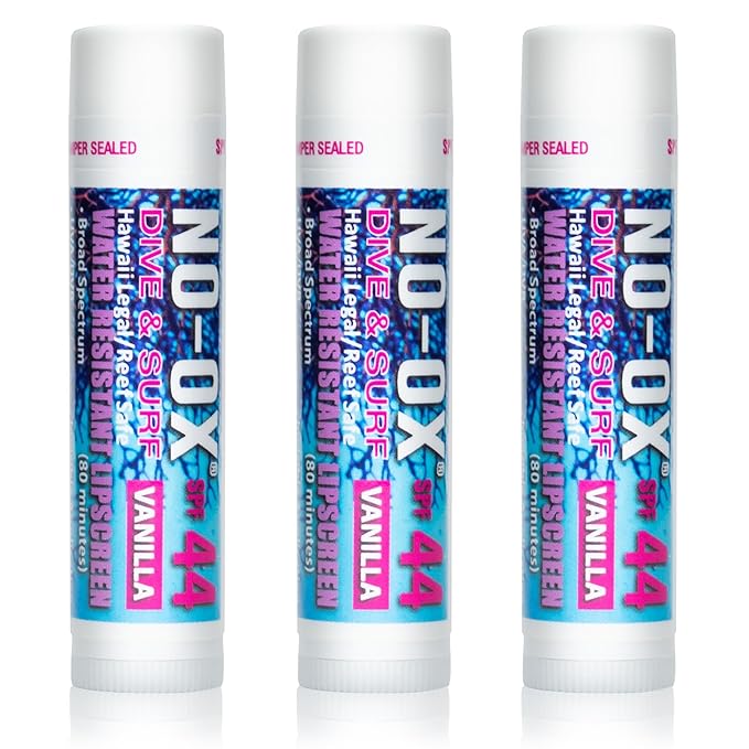 Moisturizing SPF 44 Lip Balm - Spf Lip Balm with Vitamin E | Broad Spectrum | Moisturizing | Vegan | Water Resistant Vanilla Flavor | 0.15 oz | 3 Pack-BrightBean Baby