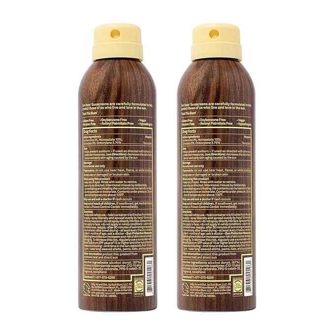 Sun Bum Original SPF 30 Sunscreen Body Spray | Broad Spectrum Moisturizing Sunblock with Vitamin E | Hawaii 104 Act Compliant (Octinoxate & Oxybenzone Free) | 2 Pack, 6 oz
