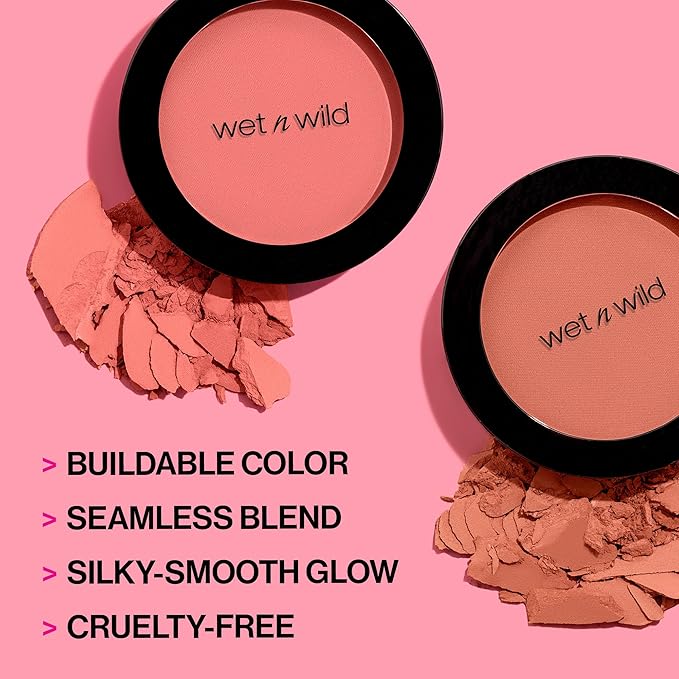 wet n wild Color Icon Blush, Effortless Glow & Seamless Blend infused with Luxuriously Smooth Jojoba Oil, Sheer Finish with a Matte Natural Glow, Cruelty-Free & Vegan - Nudist Society(Packaged)-BrightBean Baby