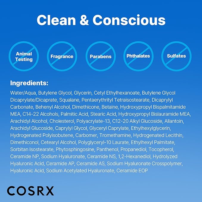 COSRX Ceramide Skin Barrier Moisturizer for Face with 7 Ceramides, Hyaluronic Acid & Panthenol for All Skin Types, 2.7 fl.oz, Korean Skin Care-BrightBean Baby