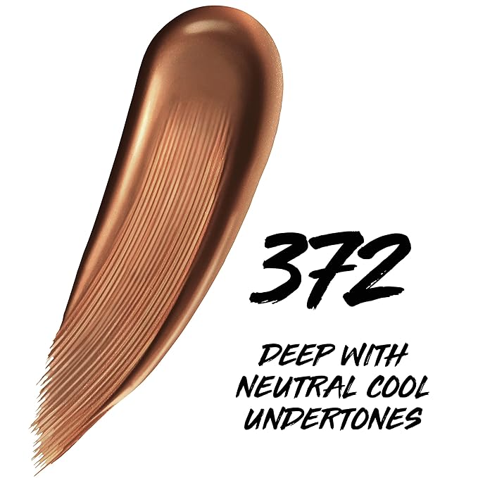 Maybelline Super Stay Up to 24HR Skin Tint, Radiant Light-to-Medium Coverage Foundation, Makeup Infused With Vitamin C, 372, 1 Count-BrightBean Baby