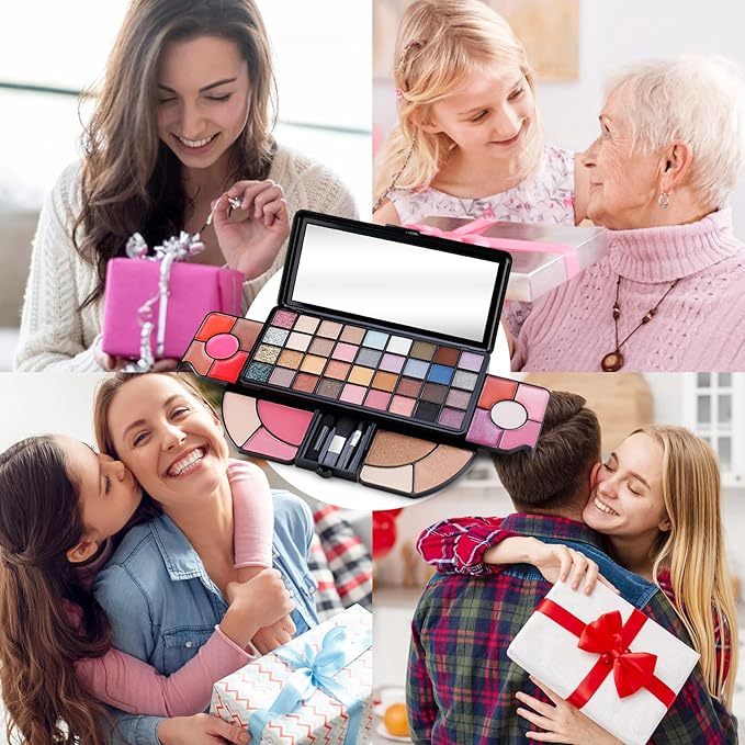 Color Nymph All In One Makeup Sets for Teens Women, Portable Travel Office Makeup Kit Gift for Girls with 36-Colors Eyeshadows Facial Blusher Lip Gloss Pressed Powder Mascara Brushes Mirror-BrightBean Baby