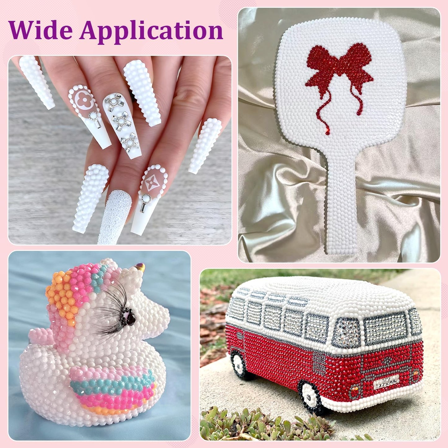 25000Pcs Resin Rhinestones with Tweezers for Crafting, White 2-6mm Mixed Sizes Bedazzling Crystal with 3Pcs 10ml B7000 Jewelry Glue for DIY Crafts Clothing Tumblers Shoes Fabric Nail Art-BrightBean Baby