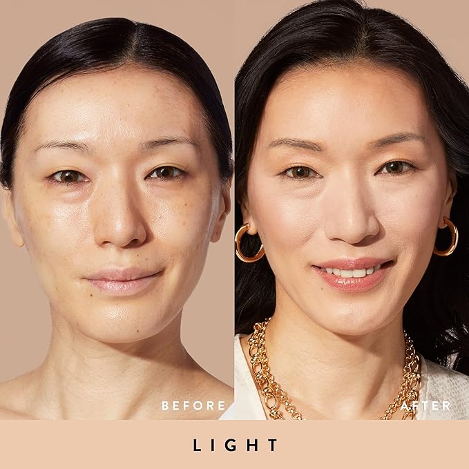 LAURA GELLER NEW YORK Quench-n-Tint Hydrating Foundation - Light - Sheer to Light Buildable Coverage - Natural Glow Finish - Lightweight Formula with Hyaluronic Acid-BrightBean Baby
