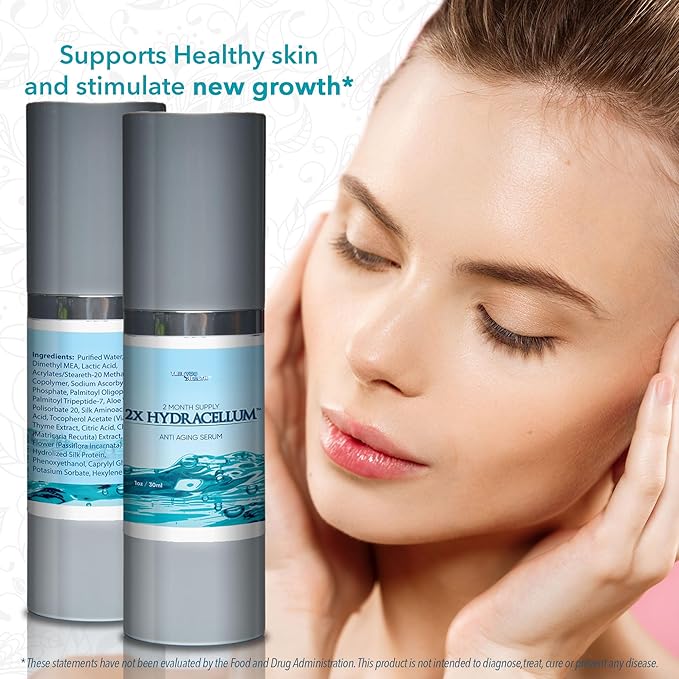 2x Hydracellum Serum - Hydrating Anti Aging Eye Serum - 2 Month Supply - Infused Vitamin C Serum with Alpha Hydroxy Acid to Improve Wrinkles, Dark Circles, & Eye Bags - Nourish, Exfoliate, Moisturize-BrightBean Baby