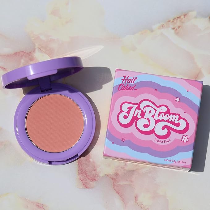 Half Caked In Bloom Powder Blush | vegan & cruelty-free, fragrance-free, highly pigmented, primer-infused | 3.8g (Me & U)-BrightBean Baby