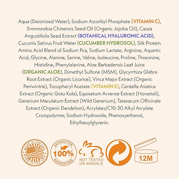 Eve Hansen Vitamin C Eye Gel - Under Eye Cream for Dark Circles and Puffiness - Anti-Aging Eye Repair Cream with Hyaluronic Acid - Under Eye Treatment for All Skin Types - Eye Brightening Cream - 1 oz-BrightBean Baby