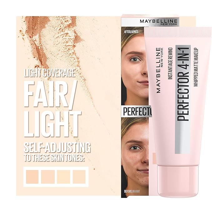 Maybelline Instant Age Rewind Instant Perfector 4-In-1 Matte Makeup, 00 Fair/Light, 1 Count-BrightBean Baby