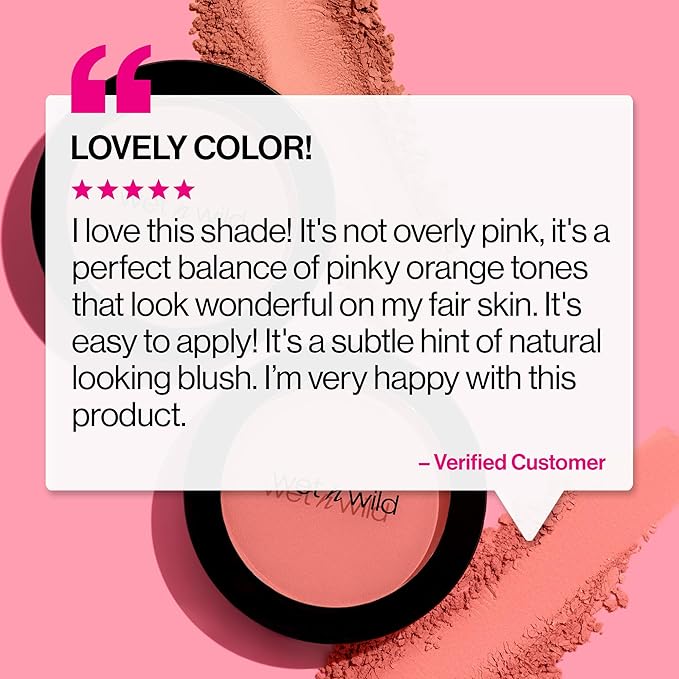 wet n wild Color Icon Blush, Effortless Glow & Seamless Blend infused with Luxuriously Smooth Jojoba Oil, Sheer Finish with a Matte Natural Glow, Cruelty-Free & Vegan - Nudist Society(Packaged)-BrightBean Baby