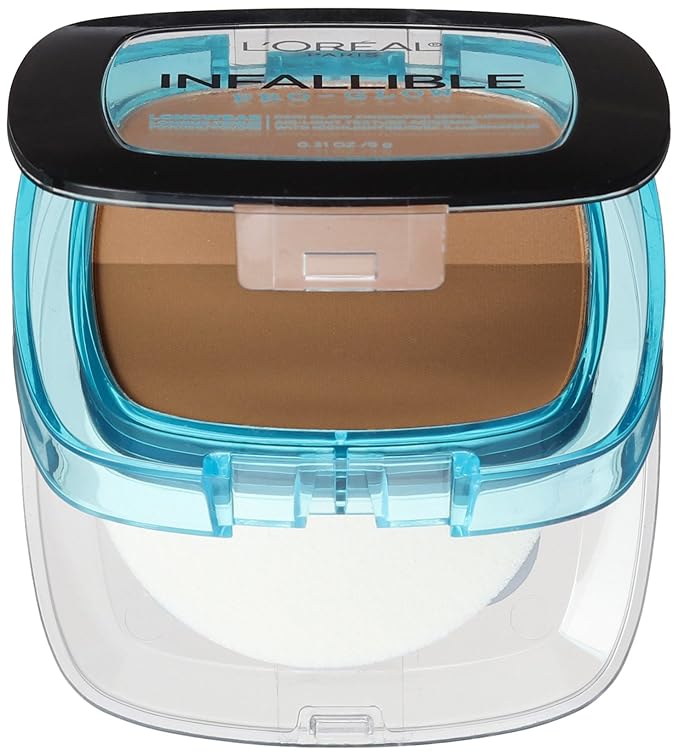 L'Oréal Paris Infallible Pro Glow Pressed Powder, Creme Cafe, 0.31 oz.-BrightBean Baby