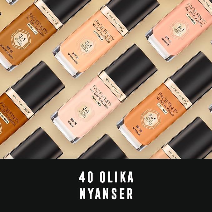 Max Factor Facefinity 3-in-1 All Day Flawless Liquid Foundation, SPF 20-93 Mocha, 30 ml-BrightBean Baby