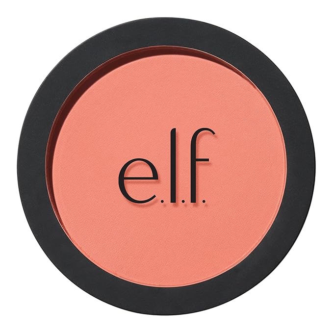 e.l.f. Primer-Infused Matte Blush, Long-Lasting, Lightweight & Buildable Powder Blush, Delivers A Matte Finish, Vegan & Cruelty-Free, Always Fresh-BrightBean Baby