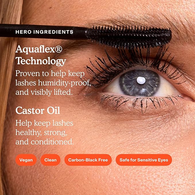 Tower 28 MakeWaves Mascara - Volumizing and Lash Lengthening Water-Resistant Mascara - No Clumping or Flaking - for Sensitive Eyes – Drift Brown-BrightBean Baby