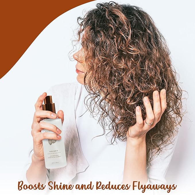 HerStyler Evolution Argan Oil Serum - Vitamin E Nourishing Treatment to Soften Dry Hair, For Hair Straightening With Aloe Vera (2 Pack)-BrightBean Baby