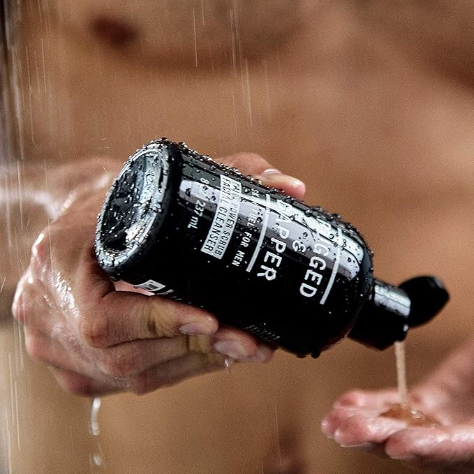Premium Daily Power Scrub | 8 oz | Exfoliating Mens Face Wash | Deep Cleans + Prevents Breakouts | Face Wash Men's | Natural Ingredients | Made in USA-BrightBean Baby