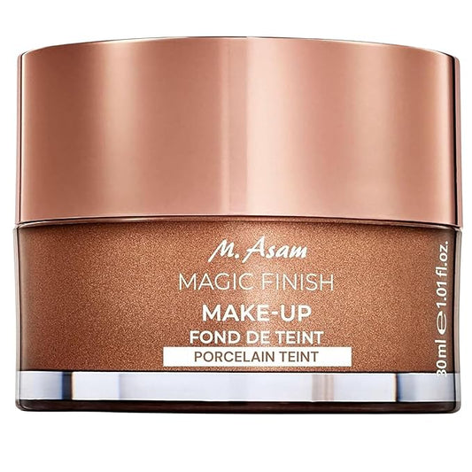 M. Asam Magic Finish Porcelain Teint Make-Up Mousse (1.01 Fl Oz) – 4in1 Primer, Foundation, Concealer & Powder With Buildable Coverage, Adapts To Fair Skin Tones, Leaves Skin Looking Flawless-BrightBean Baby
