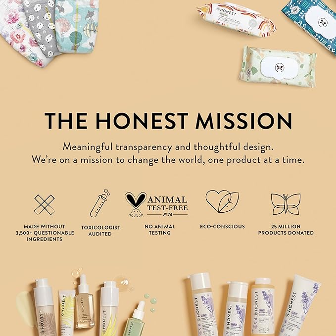 Honest Beauty Extreme Length Volumizing Clean Mascara + Honest Lavender Foaming Bubble Bath Bundle | Naturally Derived + Cruelty Free | 0.27 fl oz, 12 fl oz-BrightBean Baby