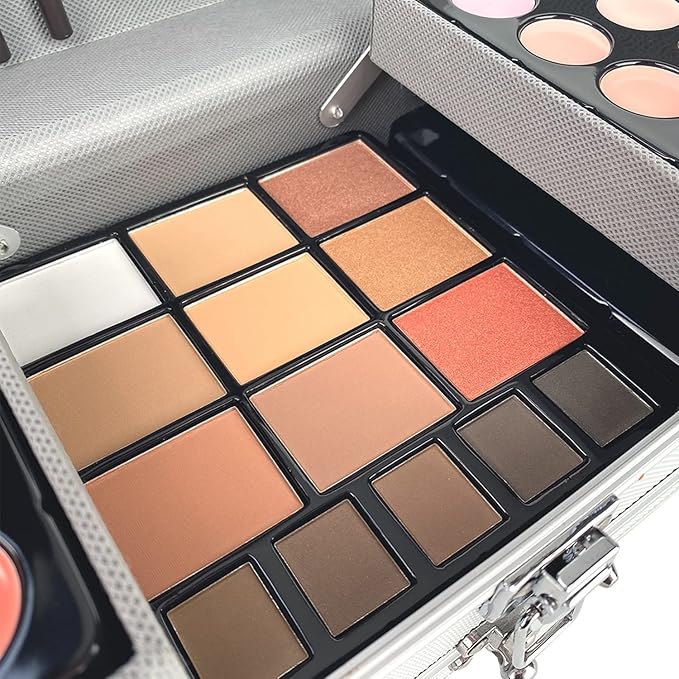 Professional 132 Colors All-in-one Makeup Palette Cosmetic Contouring Kit Combination with Eyeshadow, Cream Concealer, Eyebrow Powder, Lip Gloss Blusher and Pressed Powder-BrightBean Baby